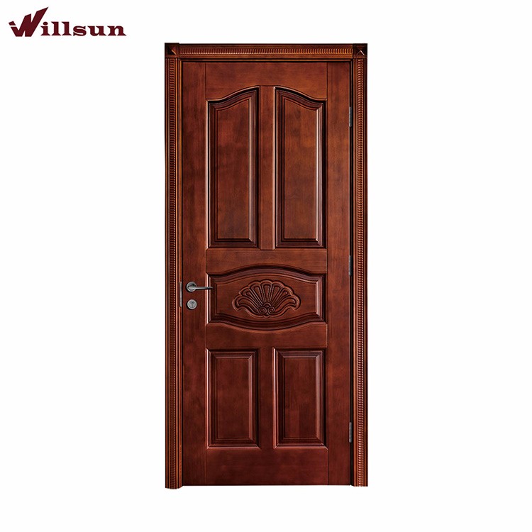 Interior Bedroom Carved Wooden Inner Doors Wood Flush Carving Door Original Solid Wood Door
